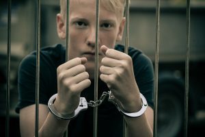Juvenile in handcuffs